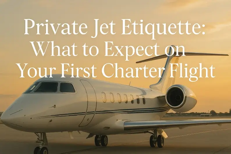 Everything you need to know before chartering your first private jet from arrival timing to onboard etiquette.